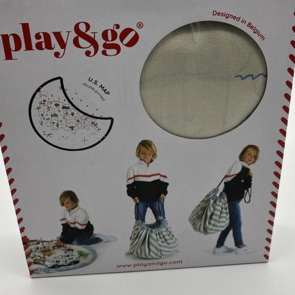 Rte 66 Map Car Road Play & Go Play Mat Toy Storage Bag Drawstring Easy Cleanup - Picture 4 of 4